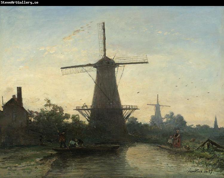 Johan Barthold Jongkind Mills near Rotterdam